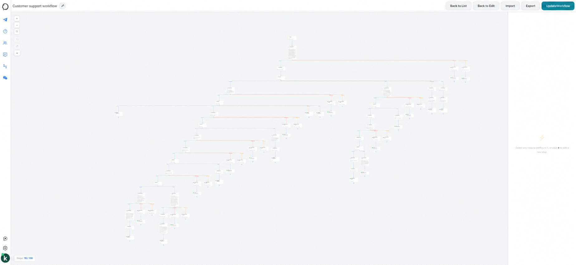 Actual Kinsen visual Workflow builder